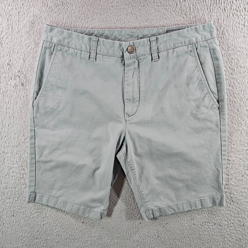 Bonobos Mens Slim 9 Inch Washed Chino Shorts Sage Green Gray Size 32